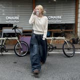 ユニセックス☆ヴィンテージ加工ワイドデニムパンツ | 17kg | 詳細画像44 