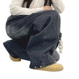 ユニセックス☆ヴィンテージ加工ワイドデニムパンツ | 17kg | 詳細画像5 