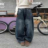 ユニセックス☆ヴィンテージ加工ワイドデニムパンツ | 17kg | 詳細画像45 