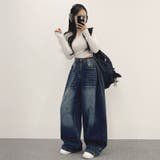 ユニセックス☆ヴィンテージ加工ワイドデニムパンツ | 17kg | 詳細画像65 