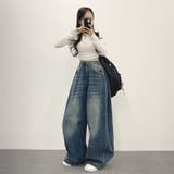 ユニセックス☆ヴィンテージ加工ワイドデニムパンツ | 17kg | 詳細画像67 