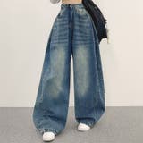 ユニセックス☆ヴィンテージ加工ワイドデニムパンツ | 17kg | 詳細画像70 