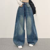 ユニセックス☆ヴィンテージ加工ワイドデニムパンツ | 17kg | 詳細画像71 