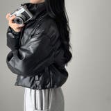 大人っぽく洗練された☆PUレザー中綿ジャケットショート丈アウター | 17kg | 詳細画像18 