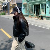 大人っぽく洗練された☆PUレザー中綿ジャケットショート丈アウター | 17kg | 詳細画像22