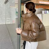 大人っぽく洗練された☆PUレザー中綿ジャケットショート丈アウター | 17kg | 詳細画像3