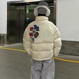 ミレニアル学園風☆ロゴ刺繍中綿ジャケット冬用厚手ダウン風アウター | 17kg | 詳細画像9