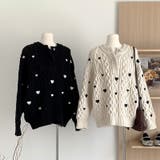 ゆるカワコーデ☆ハート柄ケーブル編みニットニットトップス | 17kg | 詳細画像12