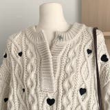 ゆるカワコーデ☆ハート柄ケーブル編みニットニットトップス | 17kg | 詳細画像14