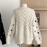 ゆるカワコーデ☆ハート柄ケーブル編みニットニットトップス | 17kg | 詳細画像17