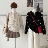 ゆるカワコーデ☆ハート柄ケーブル編みニットニットトップス | 17kg | 詳細画像3