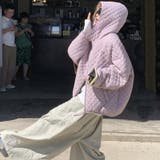 ミレニアル学園風☆軽量パフ菱形キルティングフード付き中綿ジャケット保温アウター | 17kg | 詳細画像16 