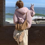 ミレニアル学園風☆軽量パフ菱形キルティングフード付き中綿ジャケット保温アウター | 17kg | 詳細画像17 