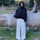 ミレニアル学園風☆軽量パフ菱形キルティングフード付き中綿ジャケット保温アウター | 17kg | 詳細画像6