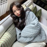 ミレニアル学園風☆軽量パフ菱形キルティングフード付き中綿ジャケット保温アウター | 17kg | 詳細画像8