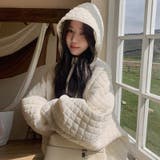 ミレニアル学園風☆軽量パフ菱形キルティングフード付き中綿ジャケット保温アウター | 17kg | 詳細画像9