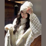 ミレニアル学園風☆軽量パフ菱形キルティングフード付き中綿ジャケット保温アウター | 17kg | 詳細画像14