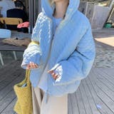 ミレニアル学園風☆軽量パフ菱形キルティングフード付き中綿ジャケット保温アウター | 17kg | 詳細画像31 