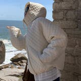 ミレニアル学園風☆軽量パフ菱形キルティングフード付き中綿ジャケット保温アウター | 17kg | 詳細画像4 