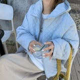 ミレニアル学園風☆軽量パフ菱形キルティングフード付き中綿ジャケット保温アウター | 17kg | 詳細画像8 