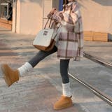 自由で個性的なスタイルを演出若見え学院風ゆったりミドル丈チェック柄ウールコート | 17kg | 詳細画像15 