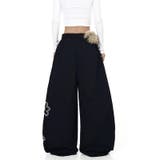 甘辛系ガールズ☆ウエスト毛足切替パラシュート風ワイドパンツ | 17kg | 詳細画像12