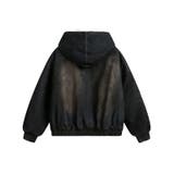 ユニセックス☆アメカジ系ウォッシュ加工デニム中綿ジャケット冬用裏起毛 | 17kg | 詳細画像5 