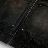 ユニセックス☆アメカジ系ウォッシュ加工デニム中綿ジャケット冬用裏起毛 | 17kg | 詳細画像15 