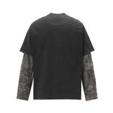 ユニセックス☆アメカジフェイクレイヤードダメージ加工ウォッシュ長袖Tシャツ | 17kg | 詳細画像2 