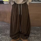 ゆるカワコーデ コーデュロイストライプ柄ウエストゴムドローストリング入りロングパ… | 17kg | 詳細画像8 