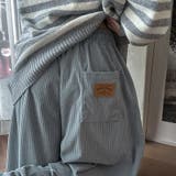 ゆるカワコーデ コーデュロイストライプ柄ウエストゴムドローストリング入りロングパ… | 17kg | 詳細画像13 