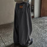 ゆるカワコーデ コーデュロイストライプ柄ウエストゴムドローストリング入りロングパ… | 17kg | 詳細画像14 