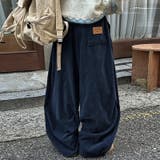 ライトブルー | ゆるカワコーデ コーデュロイストライプ柄ウエストゴムドローストリング入りロングパ… | 17kg