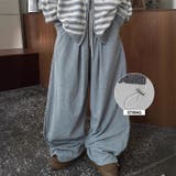 ゆるカワコーデ コーデュロイストライプ柄ウエストゴムドローストリング入りロングパ… | 17kg | 詳細画像4 