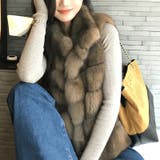 甘辛系ガールズ ふわふわフェイクファーおしゃれでレトロなフェイクミンクベスト ジ… | 17kg | 詳細画像9 