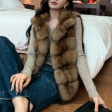 甘辛系ガールズ ふわふわフェイクファーおしゃれでレトロなフェイクミンクベスト ジ… | 17kg | 詳細画像12 