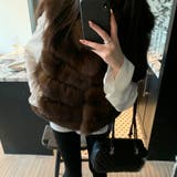 甘辛系ガールズ ふわふわフェイクファーおしゃれでレトロなフェイクミンクベスト ジ… | 17kg | 詳細画像4 