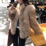 サンドブラウン | 甘辛系ガールズ☆スタンドカラー 上品で華やかなフェイクファーコートエコファー | 17kg