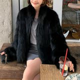 ブラック | 甘辛系ガールズ☆スタンドカラー 上品で華やかなフェイクファーコートエコファー | 17kg