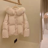 ゆるカワコーデ☆フォックス風ビッグファーフード付き ショート丈ダウンジャケット | 17kg | 詳細画像6 