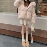 ゆるカワコーデ☆フォックス風ビッグファーフード付き ショート丈ダウンジャケット | 17kg | 詳細画像8 