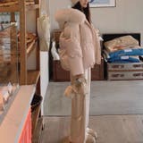 ゆるカワコーデ☆フォックス風ビッグファーフード付き ショート丈ダウンジャケット | 17kg | 詳細画像12 