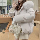 ゆるカワコーデ☆フォックス風ビッグファーフード付き ショート丈ダウンジャケット | 17kg | 詳細画像4 
