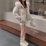ゆるカワコーデ☆フォックス風ビッグファーフード付き ショート丈ダウンジャケット | 17kg | 詳細画像29 