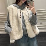 ゆるカワコーデ フェイクシープボア ベスト | 17kg | 詳細画像6