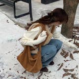 大人っぽく洗練された☆シープボア×フェイクファー牛角ボタン ベスト/ジレ | 17kg | 詳細画像6