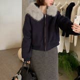 ダークブルー | 心地の良いスウェット風 取り外し可能なビッグファー付き フード一体型 | 17kg