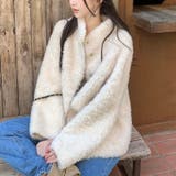 ゆるカワコーデ☆小さめスタンドカラー ムートン風ふわふわコート | 17kg | 詳細画像6 