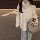 ゆるカワコーデ☆小さめスタンドカラー ムートン風ふわふわコート | 17kg | 詳細画像11 