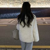 ゆるカワコーデ☆小さめスタンドカラー ムートン風ふわふわコート | 17kg | 詳細画像13 